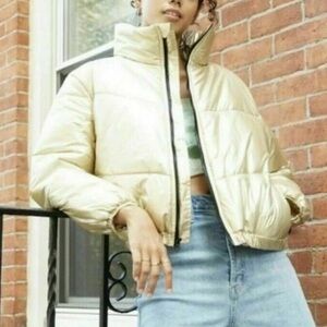 Wild Fable Light Gold Puffer Jacket